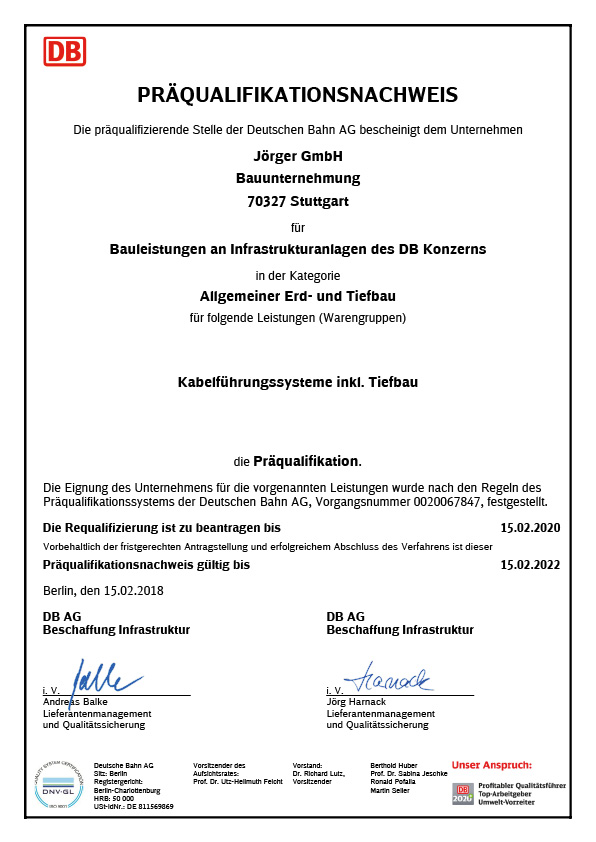 image (8) Zertifikat für Bauunternehmen der DB: Tiefbau
