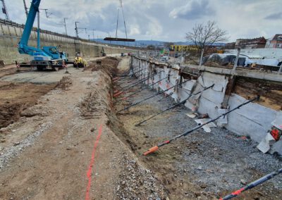 Bauarbeiten an einer Baustelle