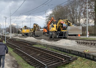 Bauarbeiten an der Bahnstrecke